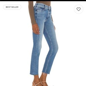 Mother, jeans, size 25 mid rise, dazzler ankle, Frey birds of paradise
